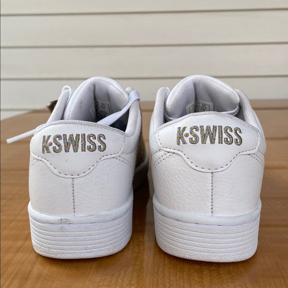 K-Swiss Women’s Tennis Shoes Size 6.5 White Color Striped - Picture 4 of 11